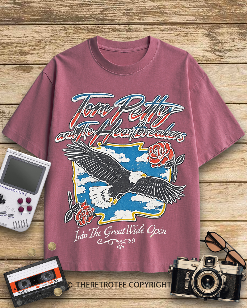 TheRetroTee Tom Petty Eagle 1970s Cotton T-Shirt