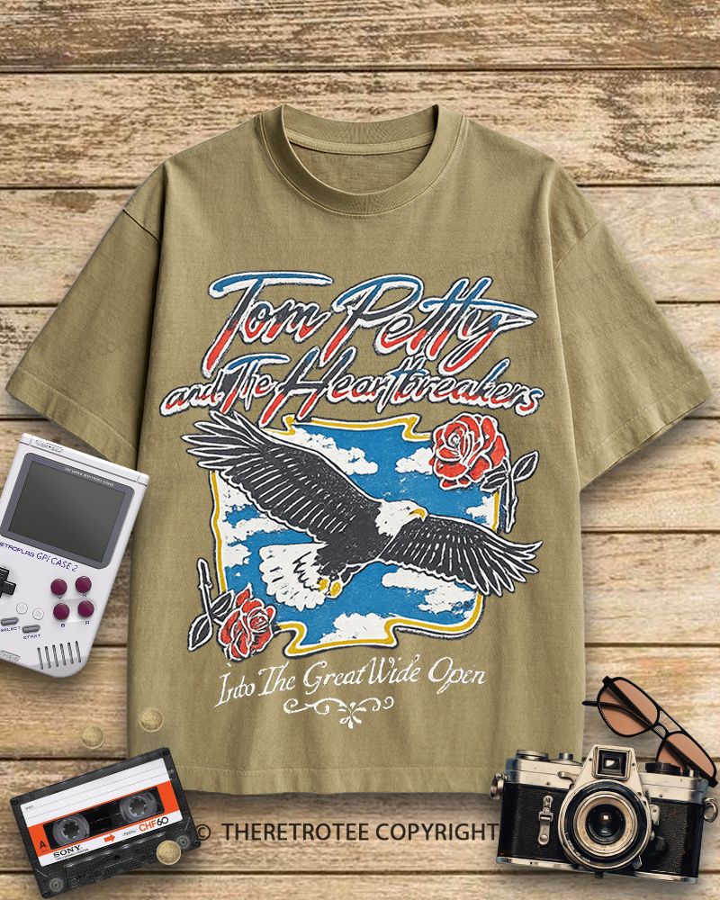 TheRetroTee Tom Petty Eagle 1970s Cotton T-Shirt