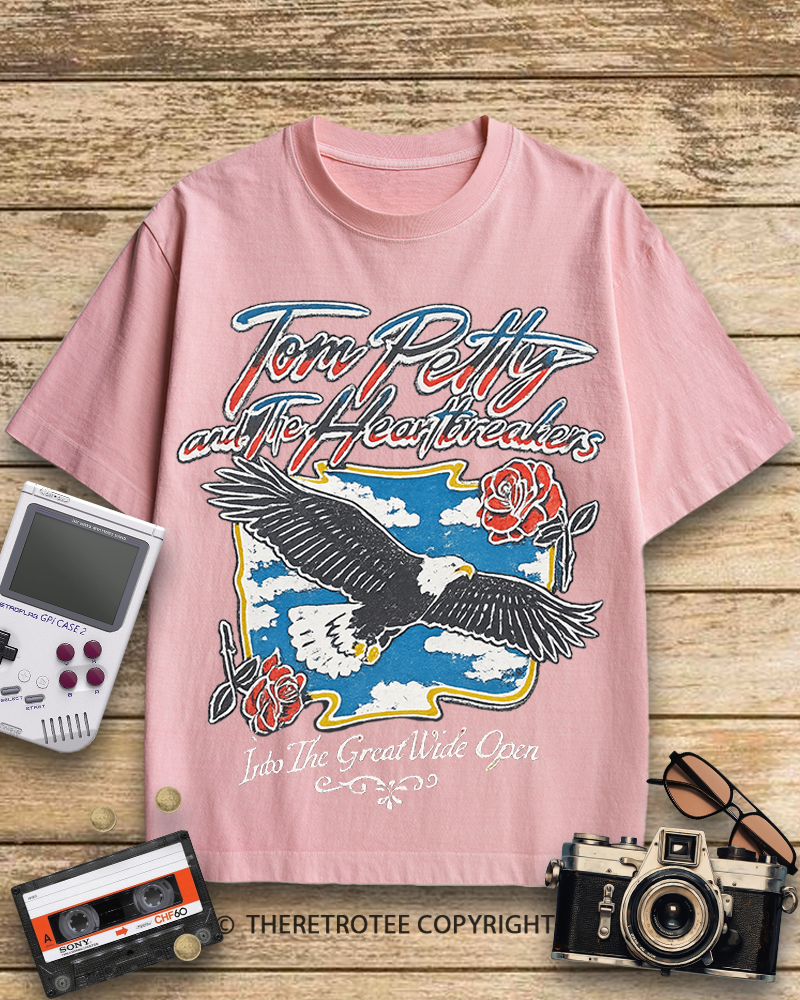 TheRetroTee Tom Petty Eagle 1970s Cotton T-Shirt