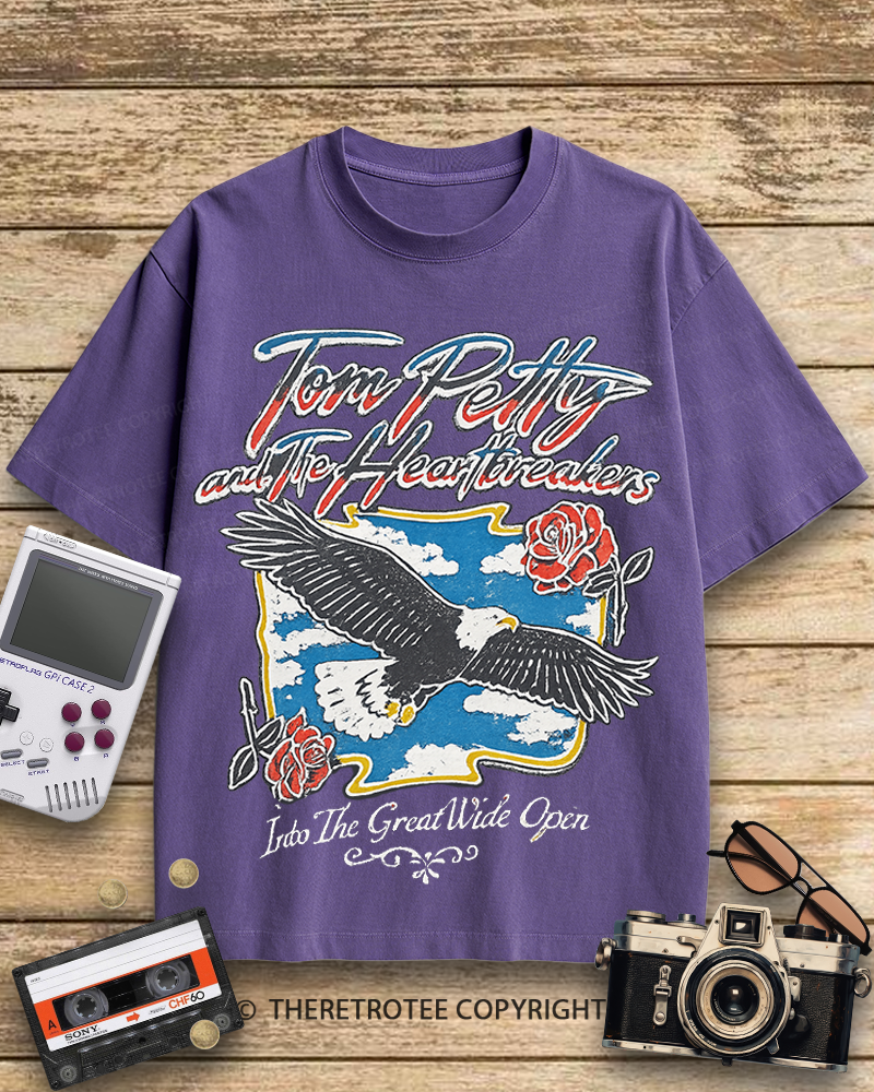 TheRetroTee Tom Petty Eagle 1970s Cotton T-Shirt