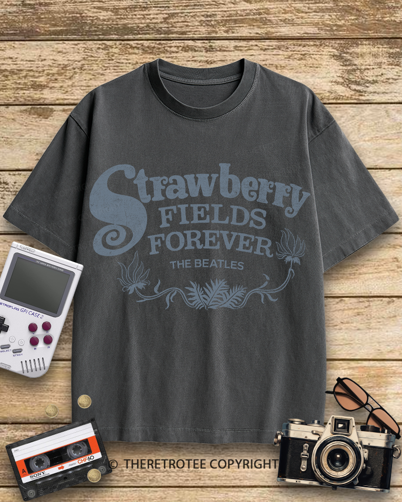 TheRetroTee Strawberry Fields Forever Original 1960s Cotton T-Shirt