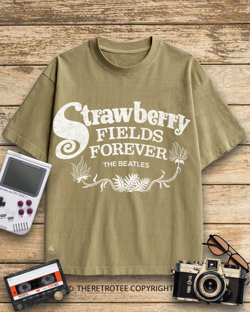 TheRetroTee Strawberry Fields Forever Original 1960s Cotton T-Shirt
