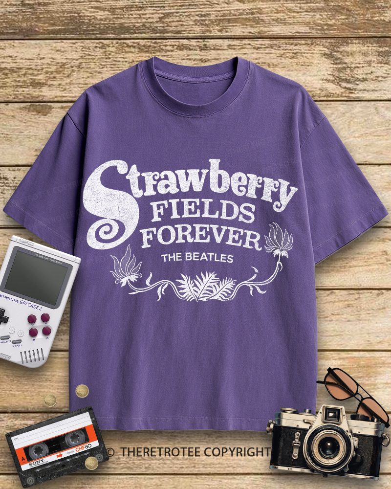 TheRetroTee Strawberry Fields Forever Original 1960s Cotton T-Shirt