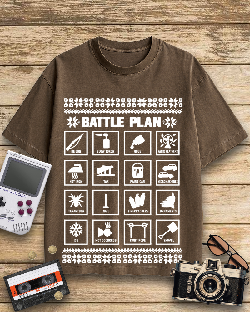 TheRetroTee Battle Plan 1990s Cotton T-Shirt