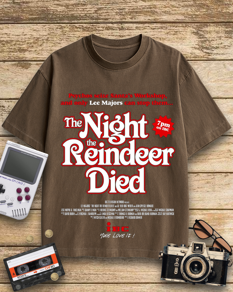 TheRetroTee The Night The Reindeer Died 1970s Cotton T-Shirt