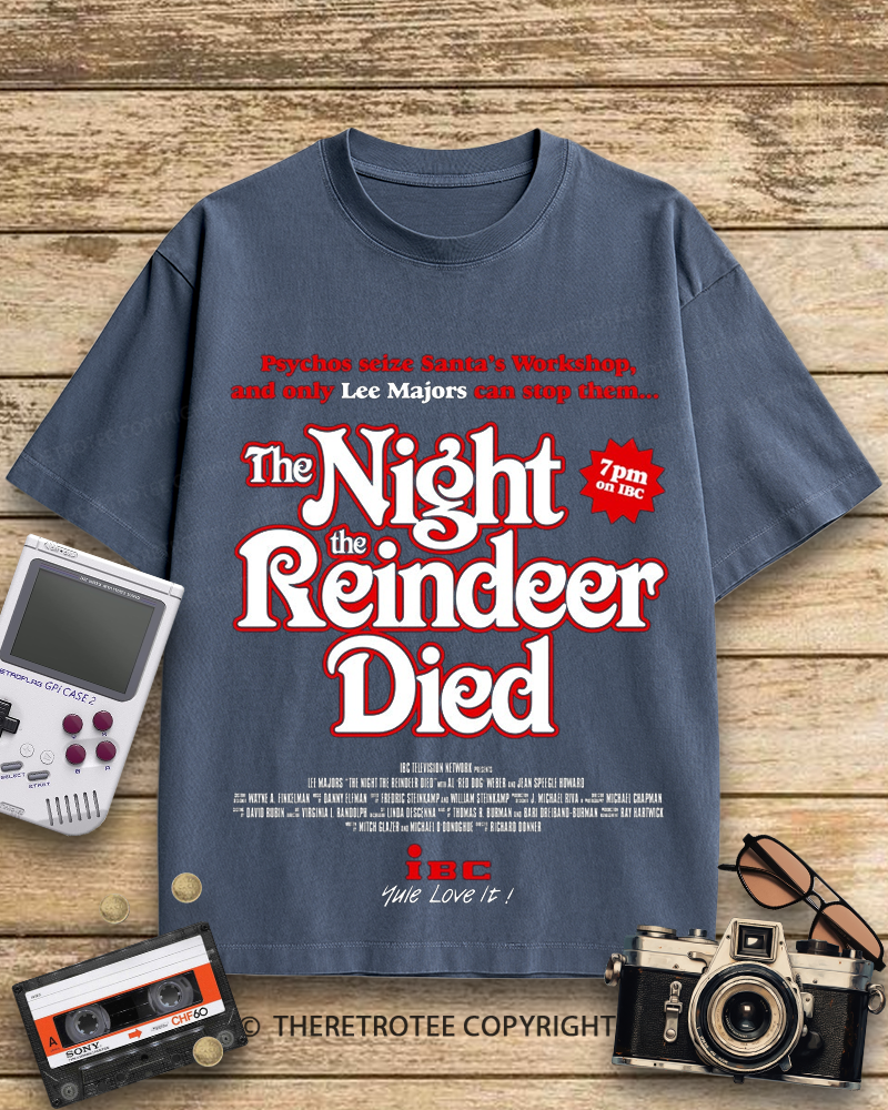 TheRetroTee The Night The Reindeer Died 1970s Cotton T-Shirt