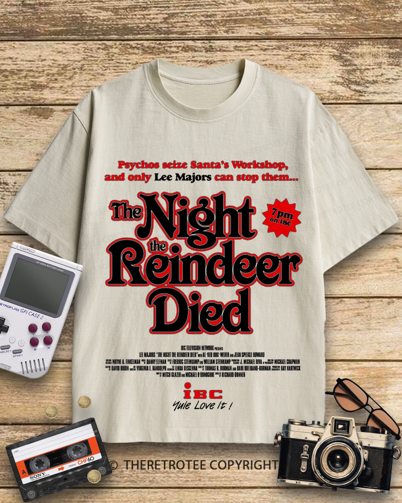 TheRetroTee The Night The Reindeer Died 1970s Cotton T-Shirt