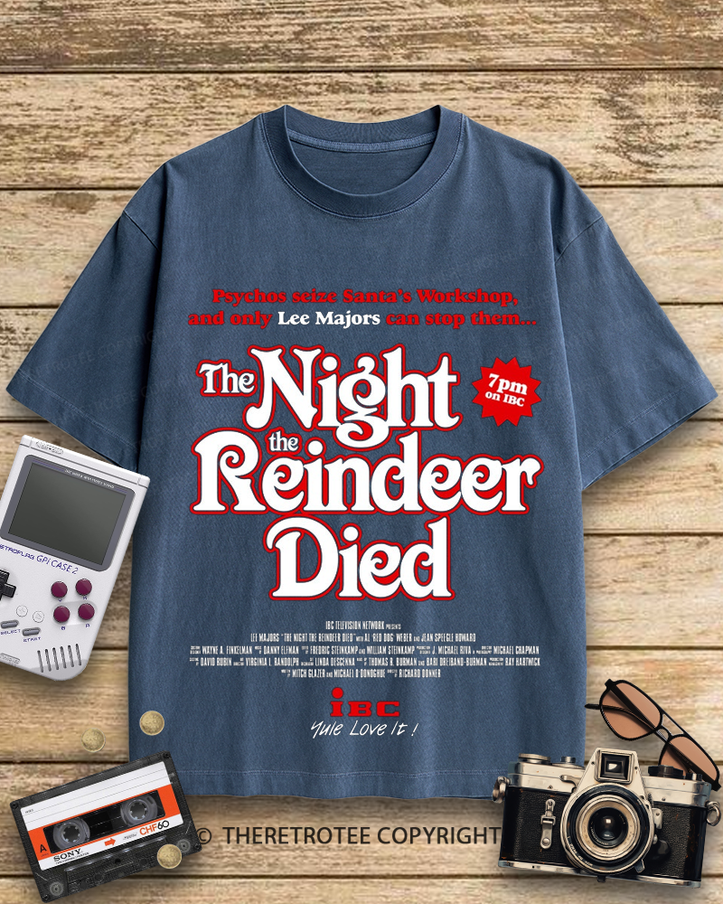 TheRetroTee The Night The Reindeer Died 1970s Cotton T-Shirt