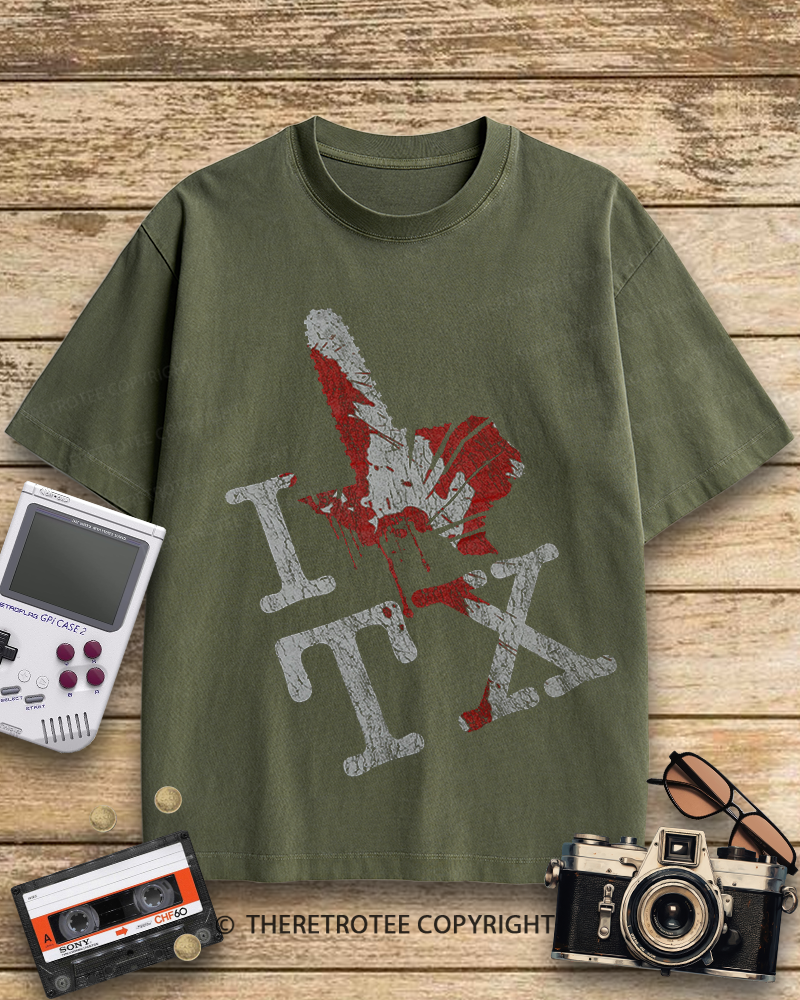 TheRetroTee I Love Texas 2000s Cotton T-Shirt