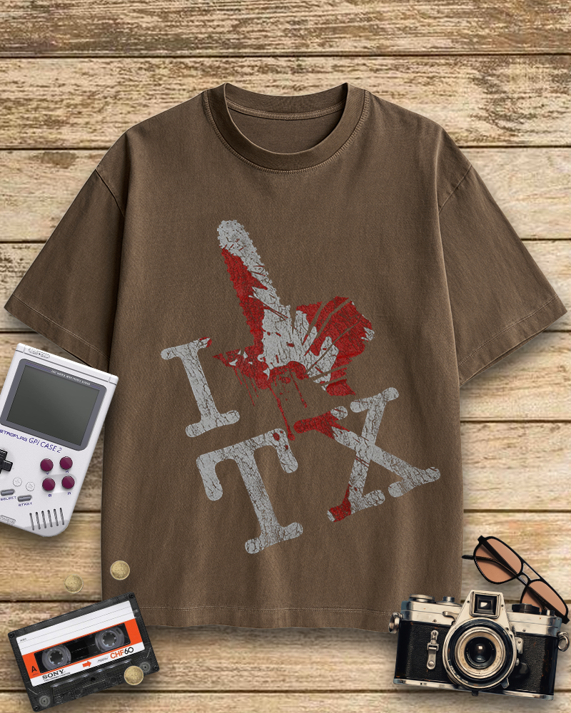 TheRetroTee I Love Texas 2000s Cotton T-Shirt