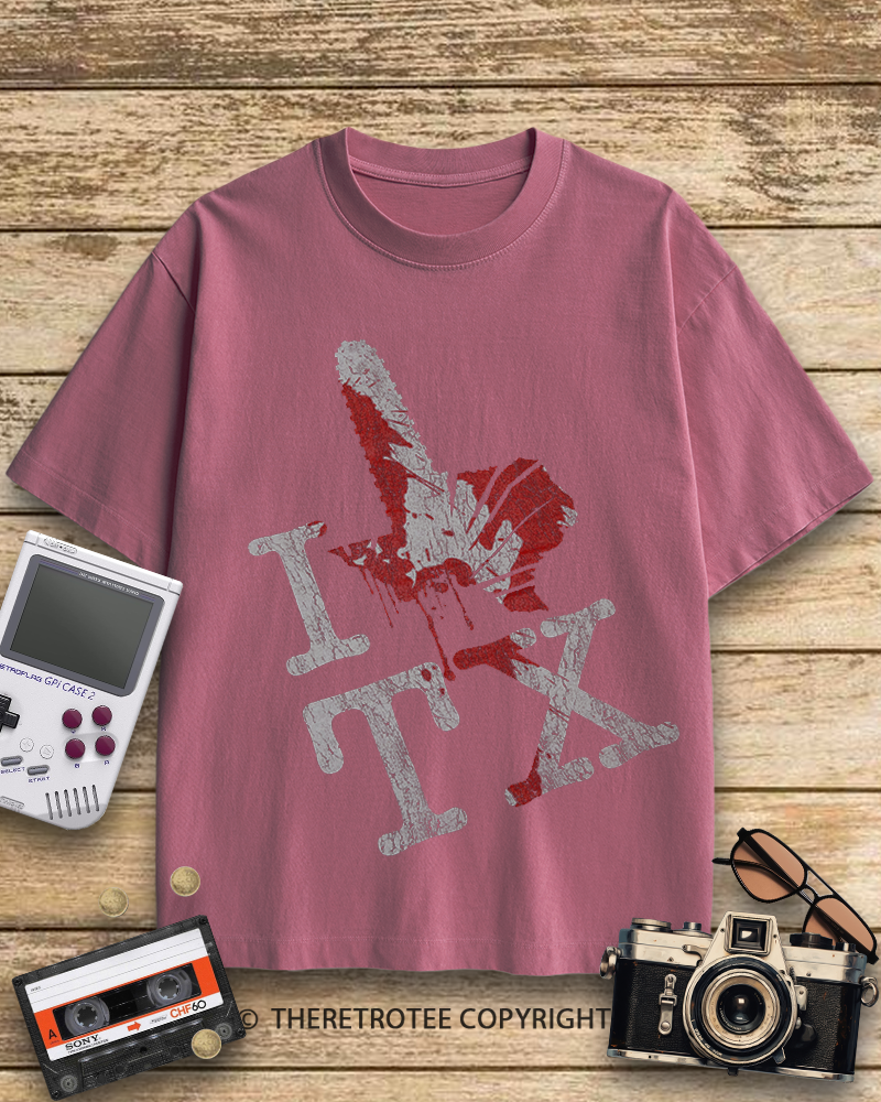 TheRetroTee I Love Texas 2000s Cotton T-Shirt