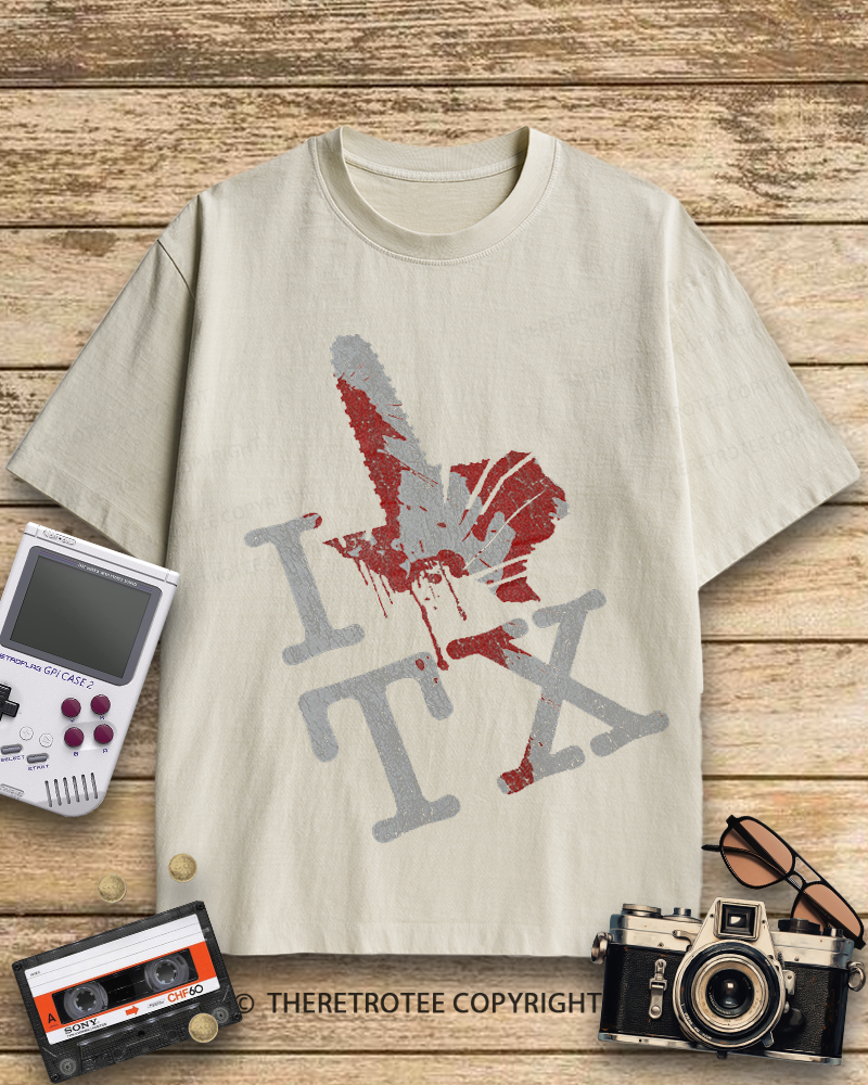 TheRetroTee I Love Texas 2000s Cotton T-Shirt
