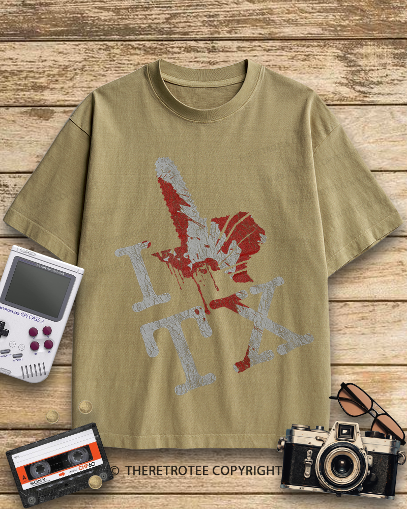 TheRetroTee I Love Texas 2000s Cotton T-Shirt