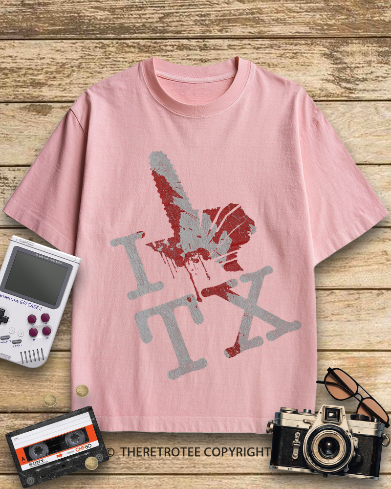 TheRetroTee I Love Texas 2000s Cotton T-Shirt