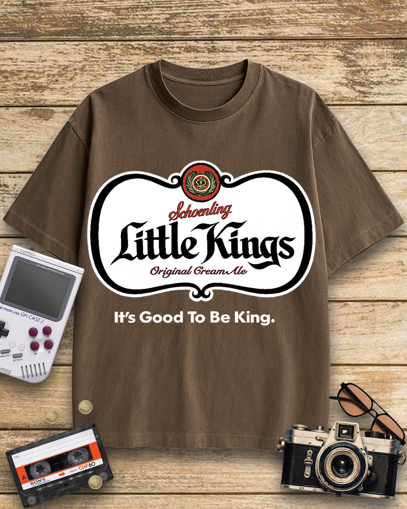 TheRetroTee Little Kings Cream Ale 1950s Cotton T-Shirt