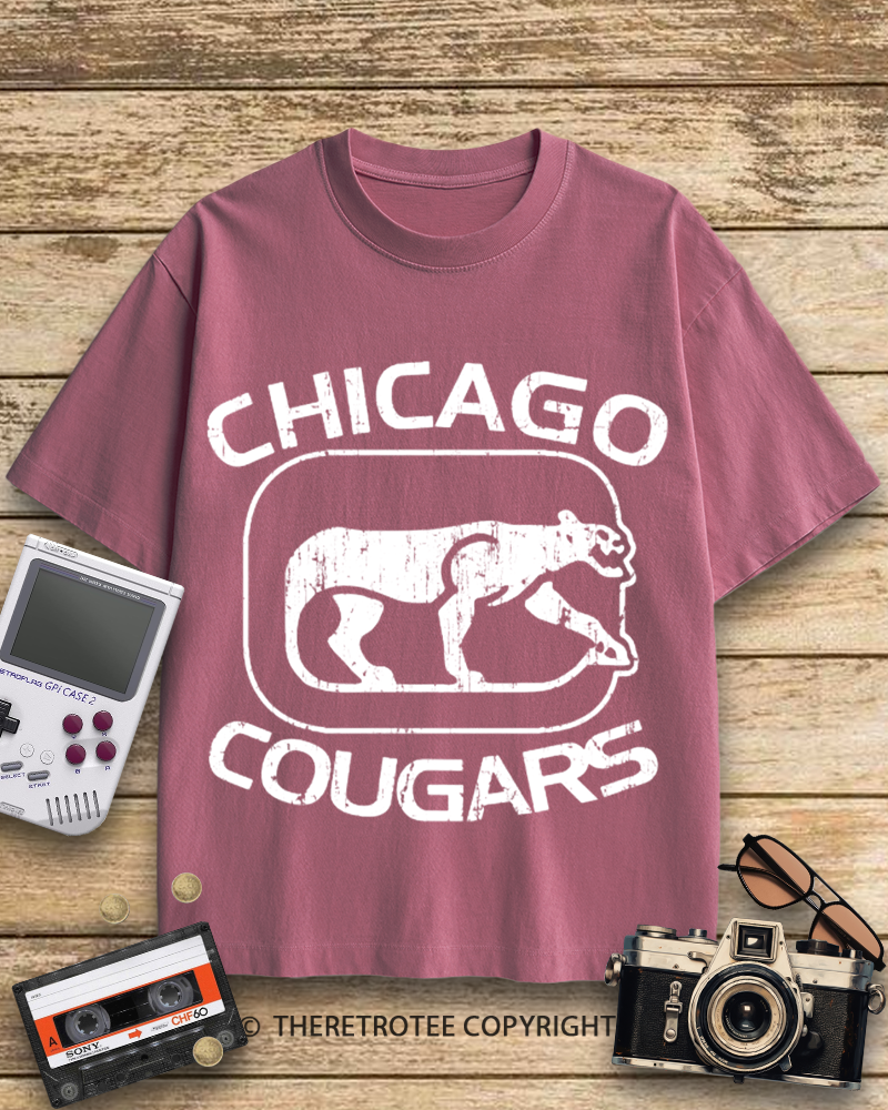 TheRetroTee Chicago Cougars 1950s Cotton T-Shirt
