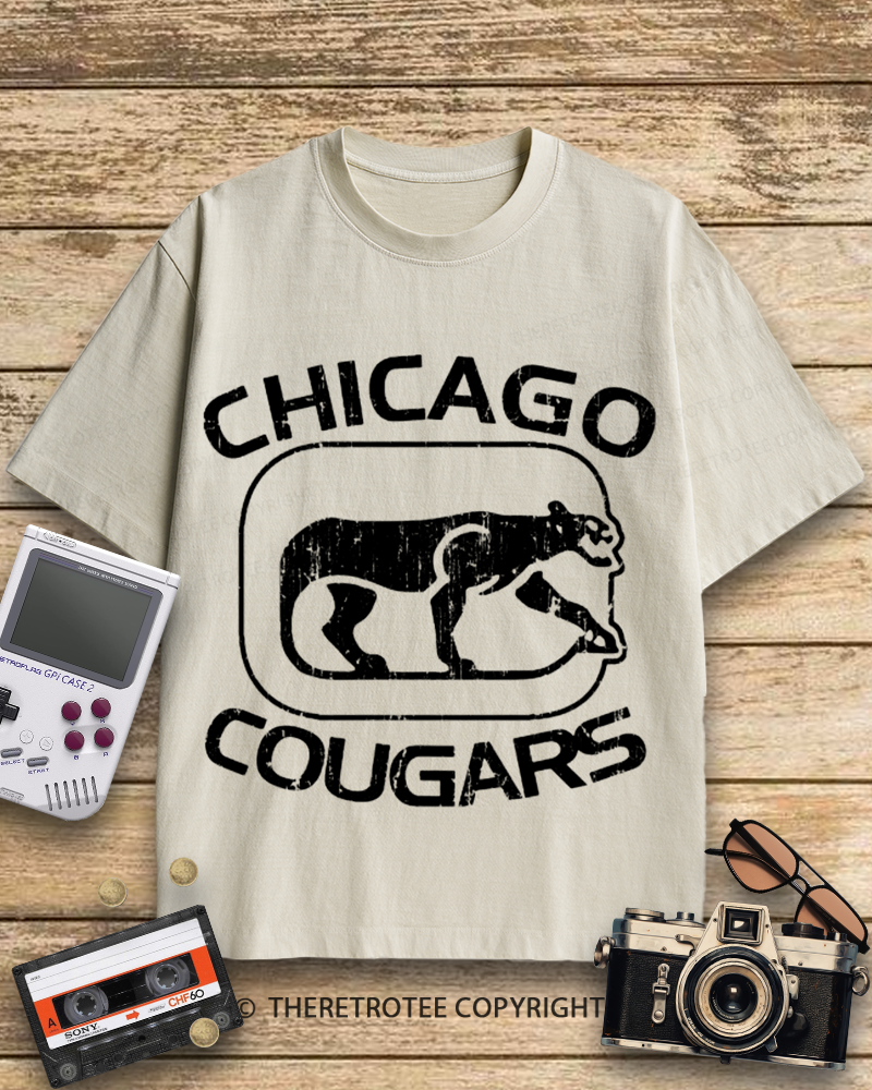 TheRetroTee Chicago Cougars 1950s Cotton T-Shirt