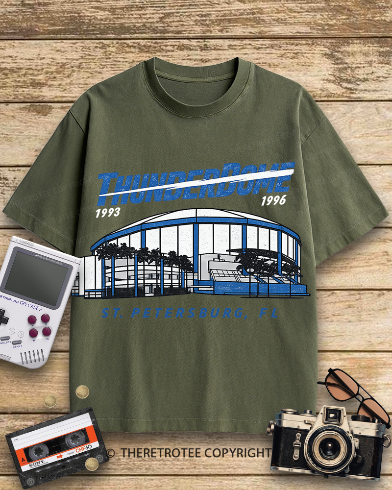 TheRetroTee Tampa Bay Thunderdome 1990s Cotton T-Shirt