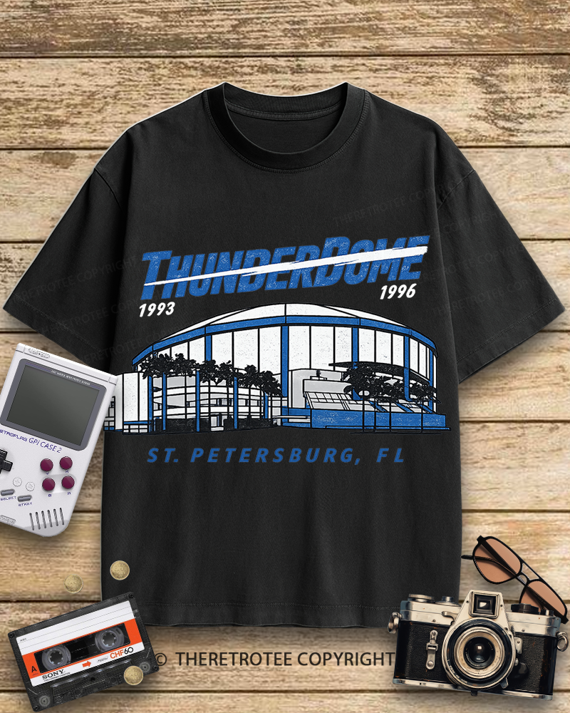 TheRetroTee Tampa Bay Thunderdome 1990s Cotton T-Shirt