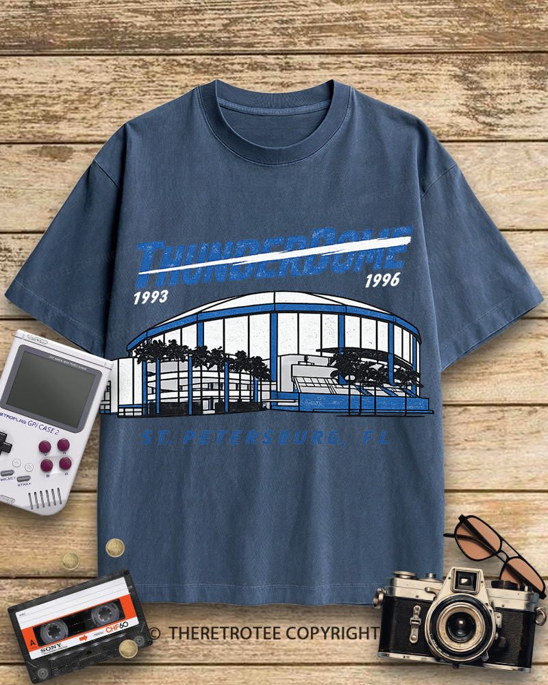 TheRetroTee Tampa Bay Thunderdome 1990s Cotton T-Shirt