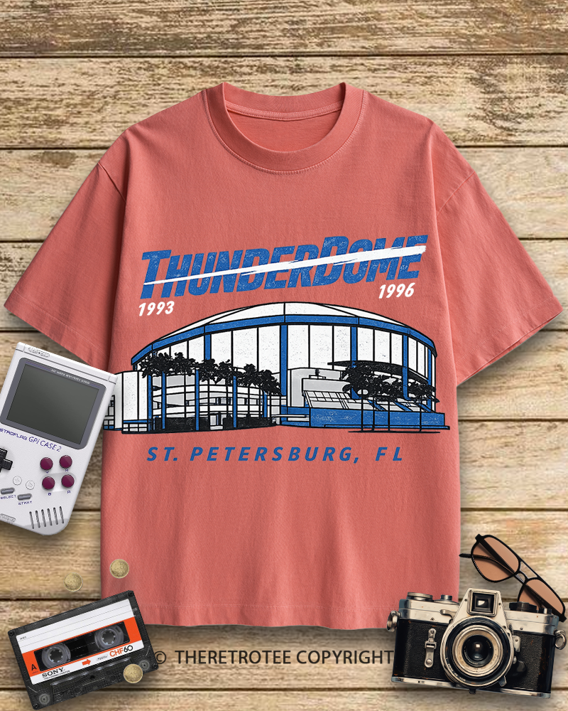 TheRetroTee Tampa Bay Thunderdome 1990s Cotton T-Shirt