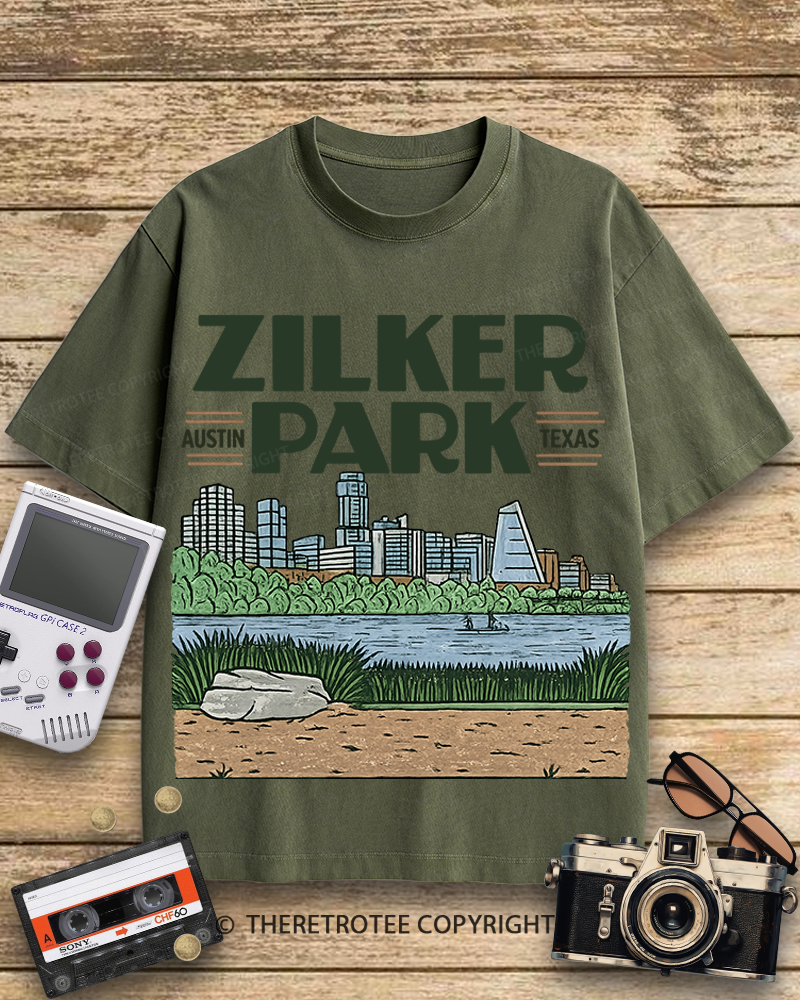 TheRetroTee Zilker Park 1970s Cotton T-Shirt