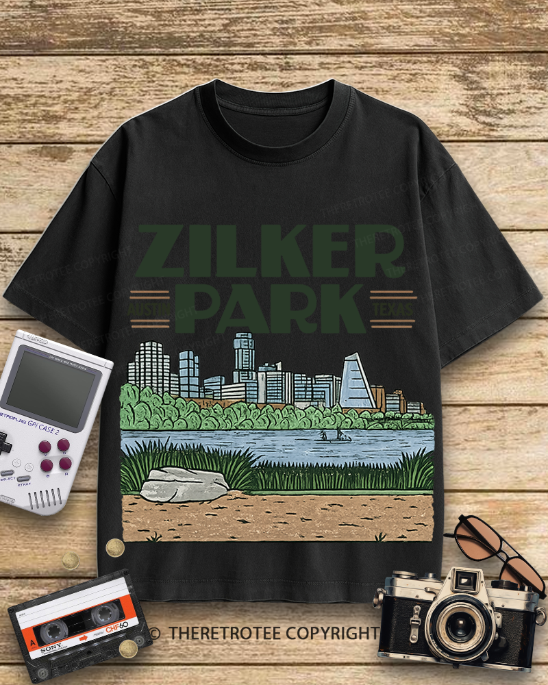 TheRetroTee Zilker Park 1970s Cotton T-Shirt