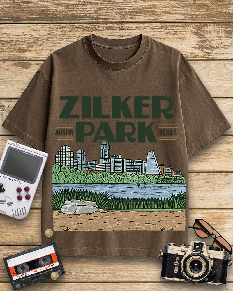 TheRetroTee Zilker Park 1970s Cotton T-Shirt