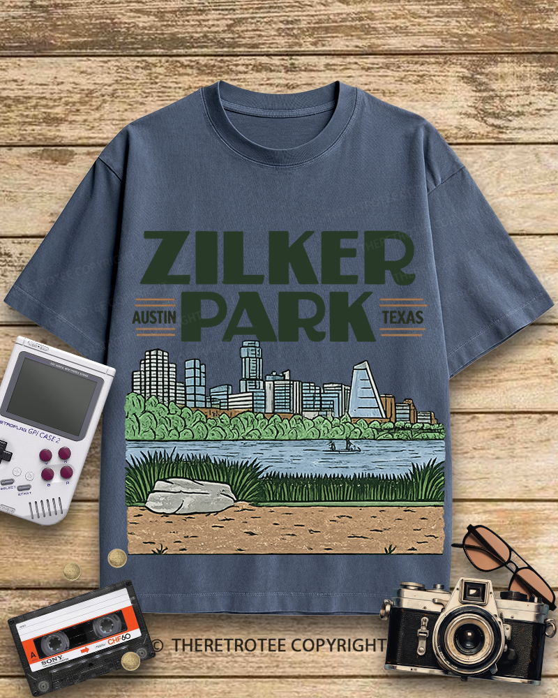 TheRetroTee Zilker Park 1970s Cotton T-Shirt