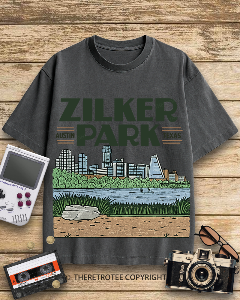 TheRetroTee Zilker Park 1970s Cotton T-Shirt