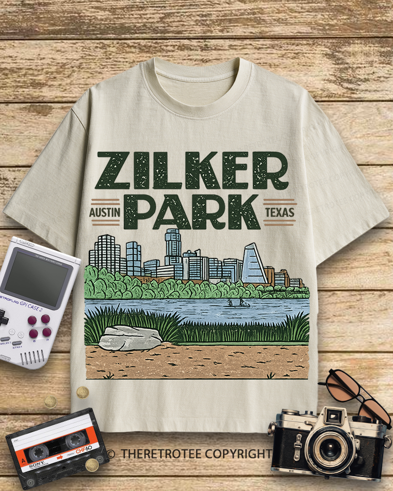 TheRetroTee Zilker Park 1970s Cotton T-Shirt