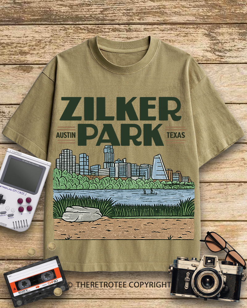 TheRetroTee Zilker Park 1970s Cotton T-Shirt