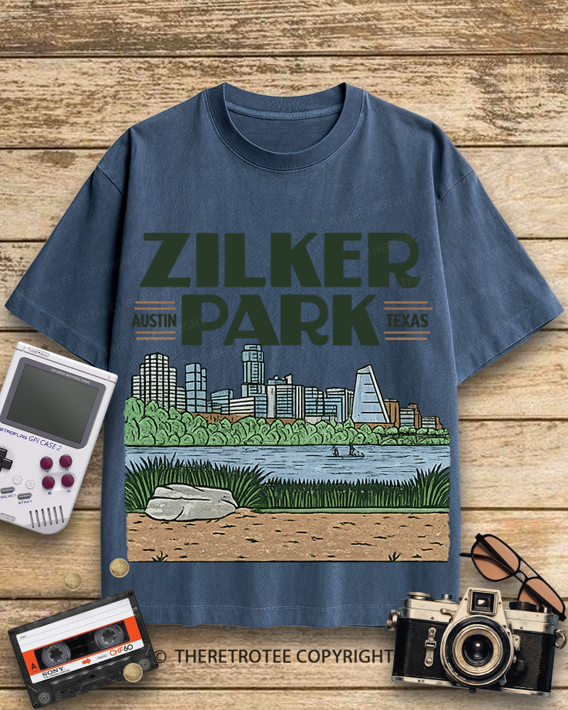 TheRetroTee Zilker Park 1970s Cotton T-Shirt