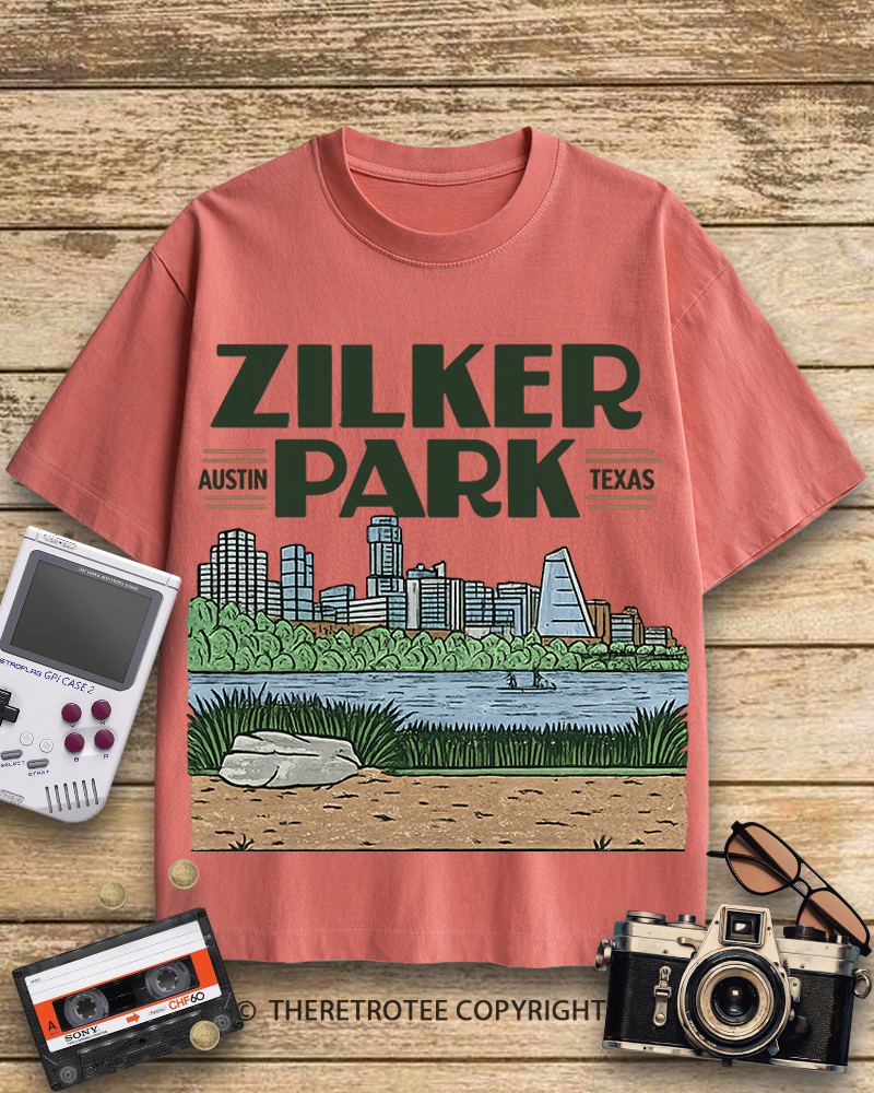 TheRetroTee Zilker Park 1970s Cotton T-Shirt
