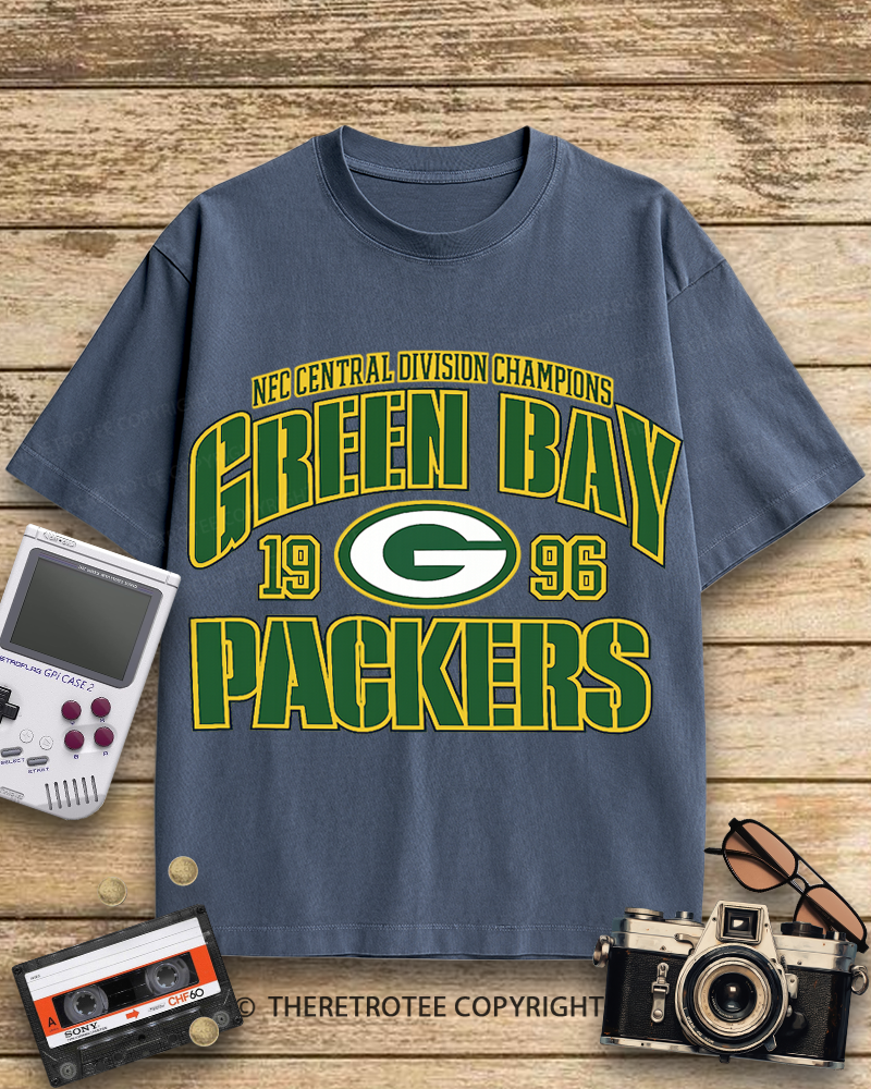 TheRetroTee Green Bay Packers 1990s Cotton T-Shirt