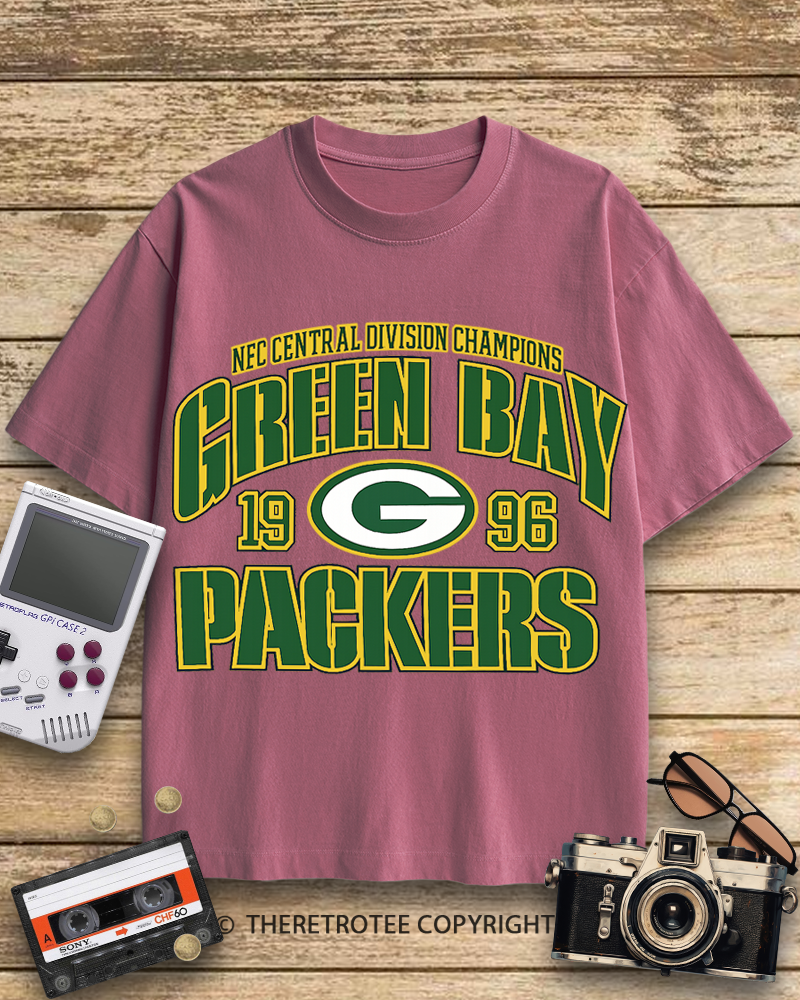 TheRetroTee Green Bay Packers 1990s Cotton T-Shirt