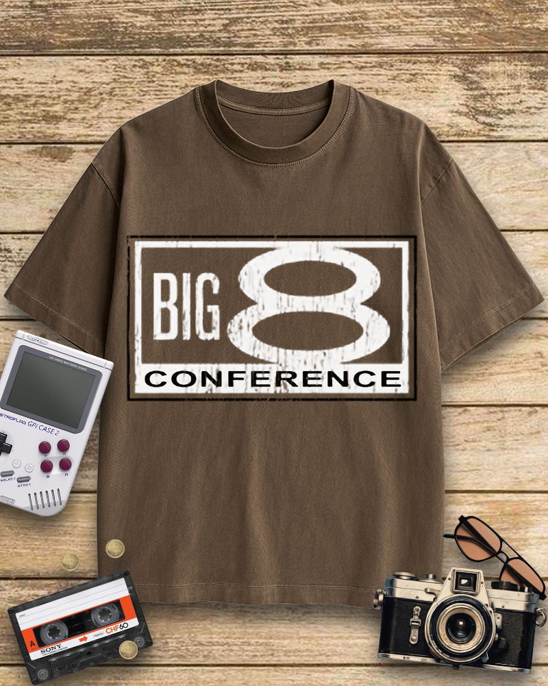TheRetroTee Big 8 Conference 1980s Cotton T-Shirt