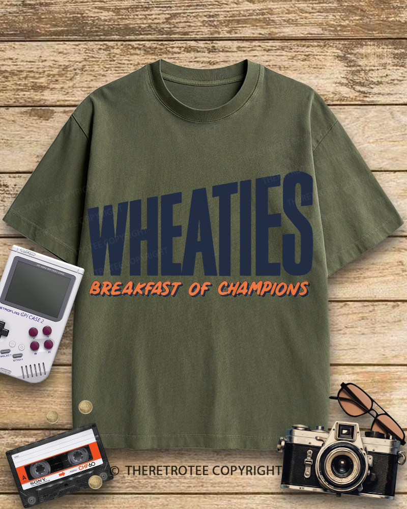 TheRetroTee Wheaties Breakfast of Champions 1940s Cotton T-Shirt