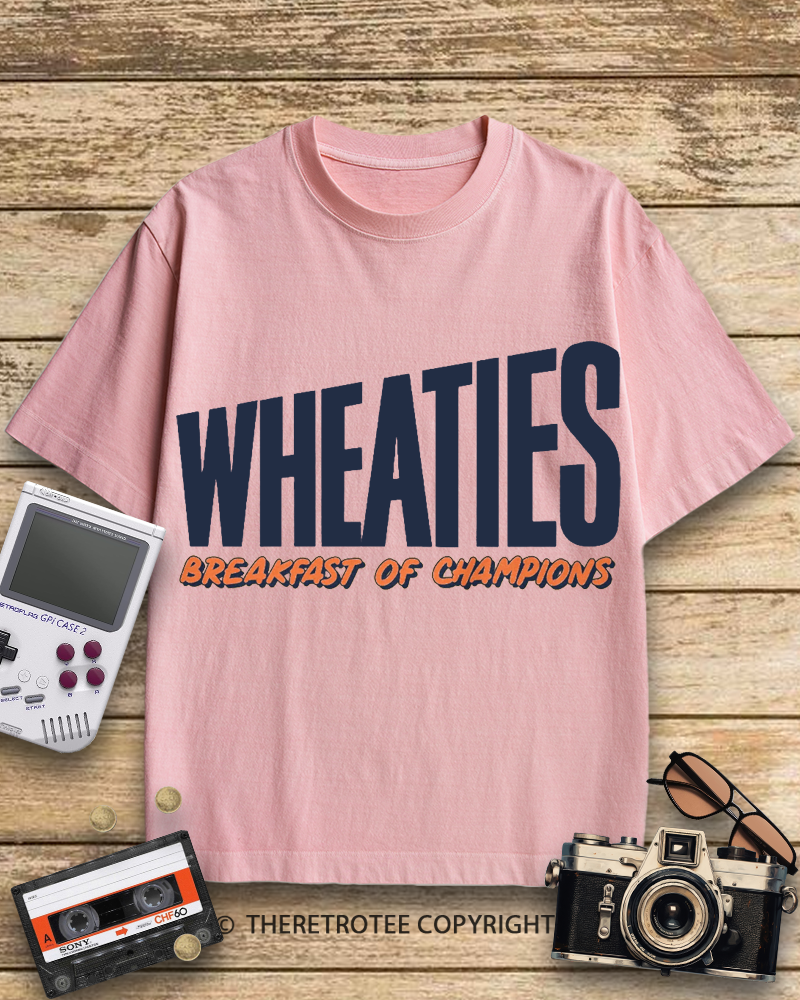 TheRetroTee Wheaties Breakfast of Champions 1940s Cotton T-Shirt