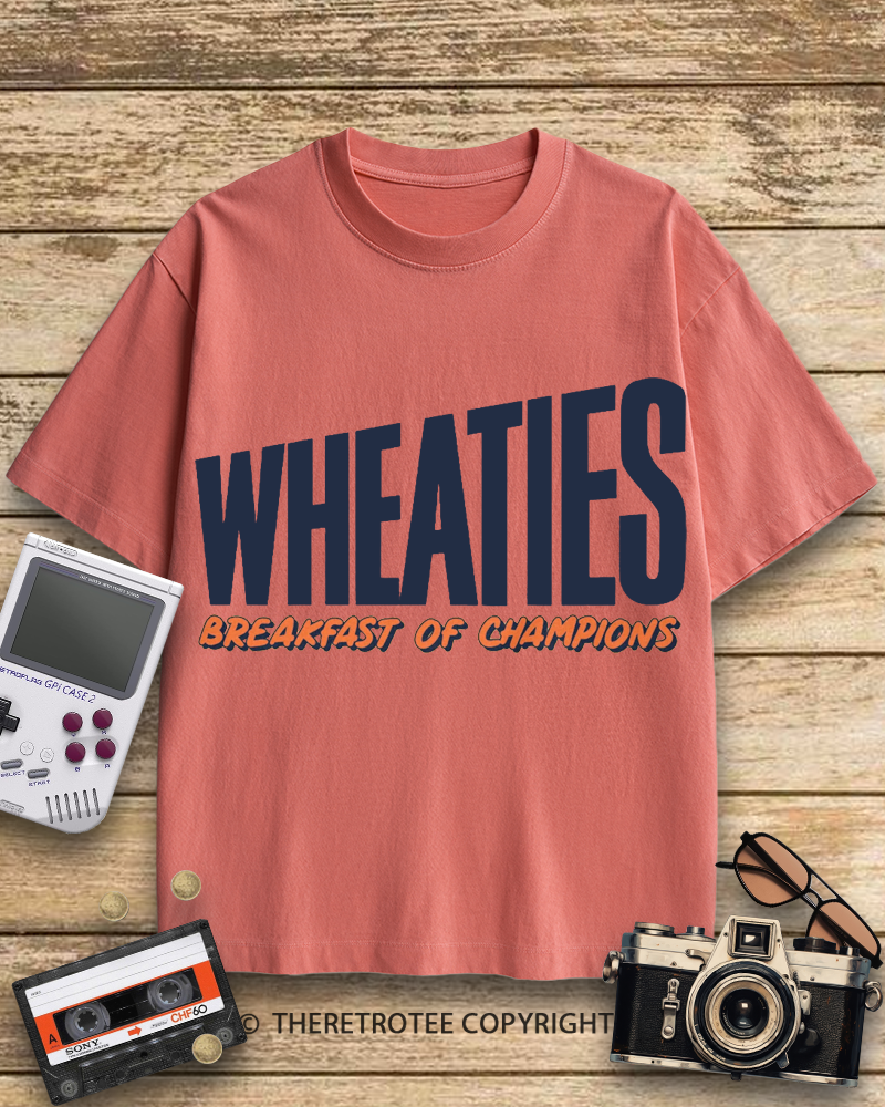 TheRetroTee Wheaties Breakfast of Champions 1940s Cotton T-Shirt