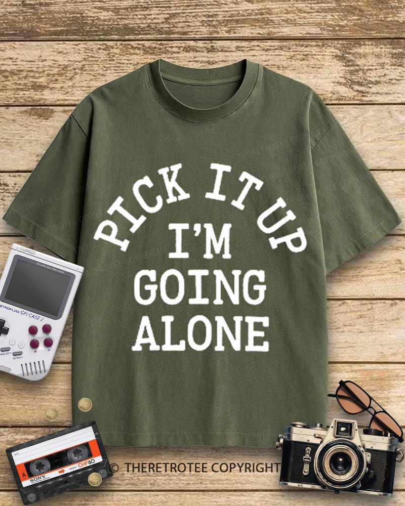 TheRetroTee Pick It Up Euchre 1970s Cotton T-Shirt