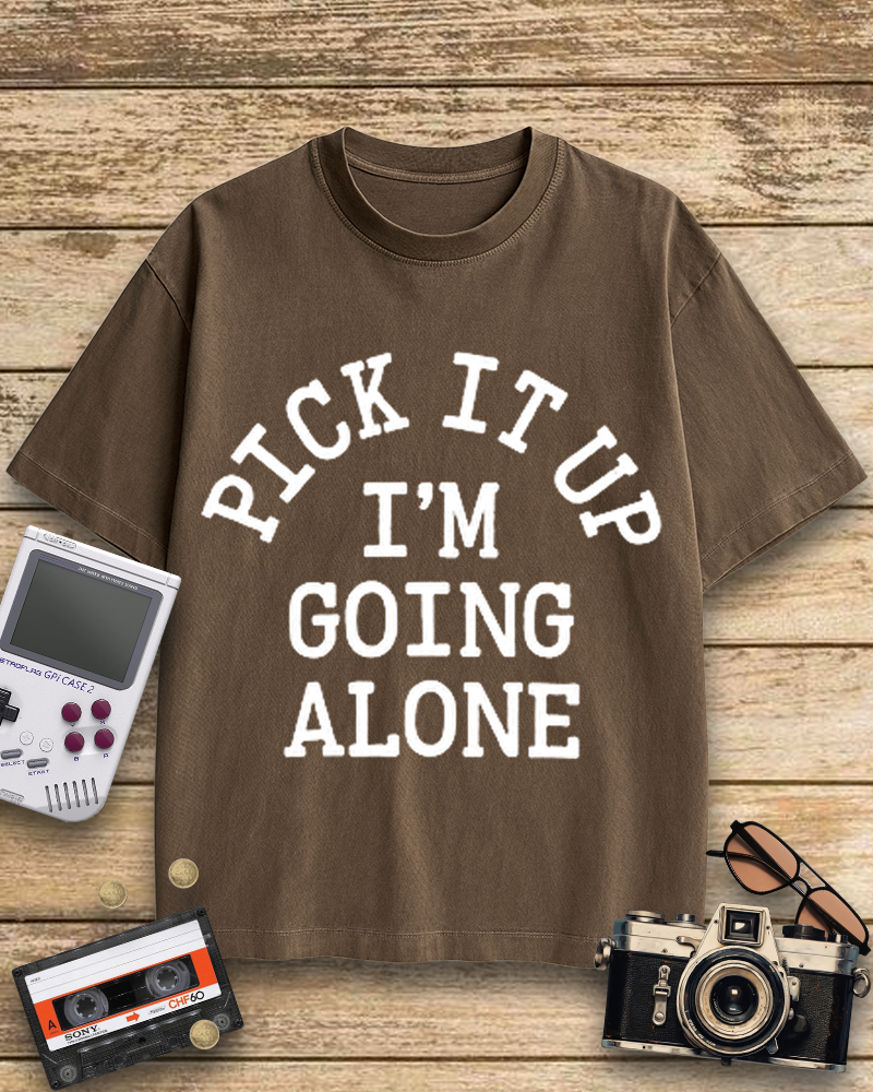 TheRetroTee Pick It Up Euchre 1970s Cotton T-Shirt