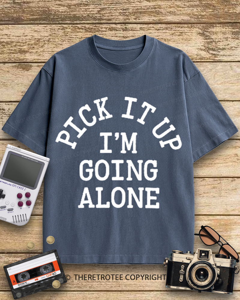 TheRetroTee Pick It Up Euchre 1970s Cotton T-Shirt