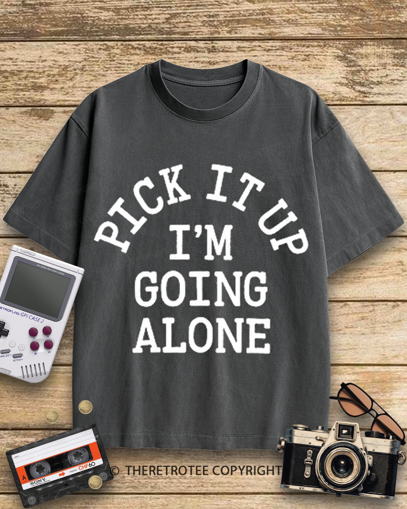 TheRetroTee Pick It Up Euchre 1970s Cotton T-Shirt