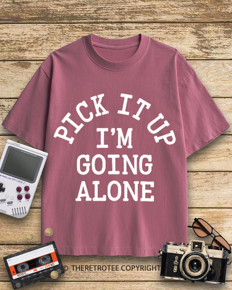 TheRetroTee Pick It Up Euchre 1970s Cotton T-Shirt