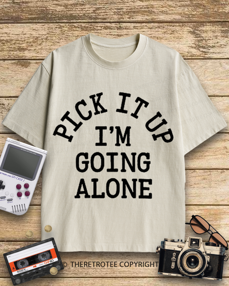 TheRetroTee Pick It Up Euchre 1970s Cotton T-Shirt