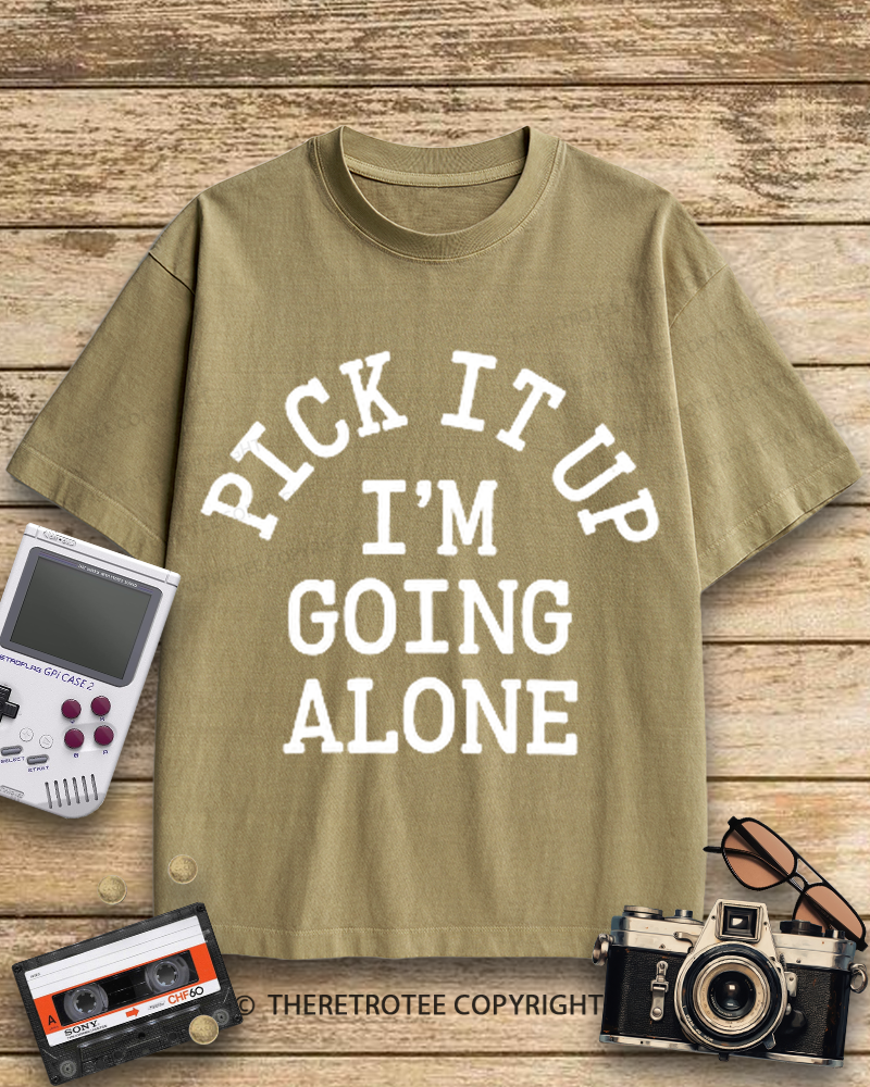TheRetroTee Pick It Up Euchre 1970s Cotton T-Shirt