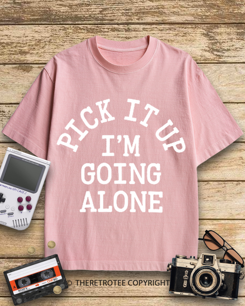 TheRetroTee Pick It Up Euchre 1970s Cotton T-Shirt