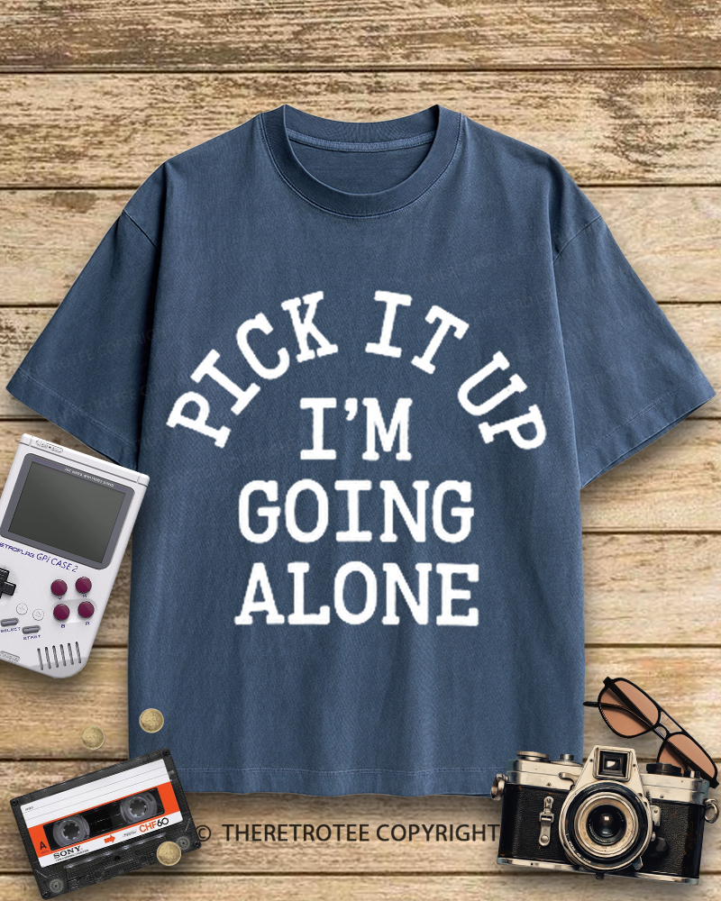 TheRetroTee Pick It Up Euchre 1970s Cotton T-Shirt