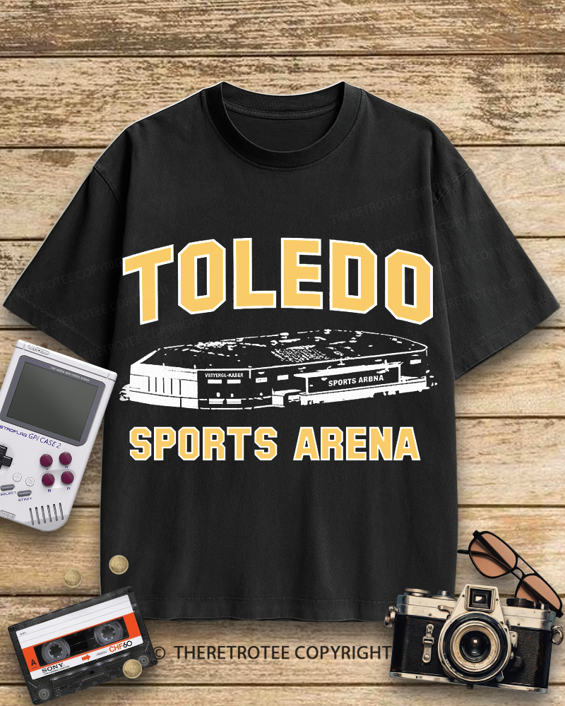 TheRetroTee Vintage Toledo Sports Arena 1950s Cotton T-Shirt